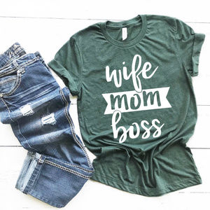 Wife Mom Boss Luxury Tee Shirt